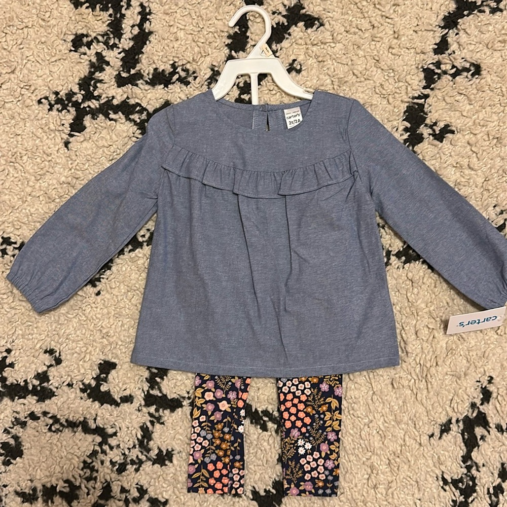 NWT Toddler girls leggings and top outfit